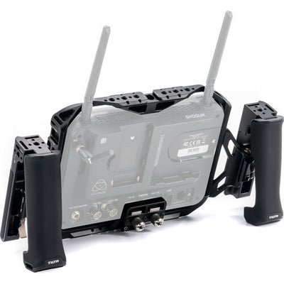 Tilta Monitor Cage Kit for Atomos Shogun Connect/Ultra providing full protection and accessory mounting options.