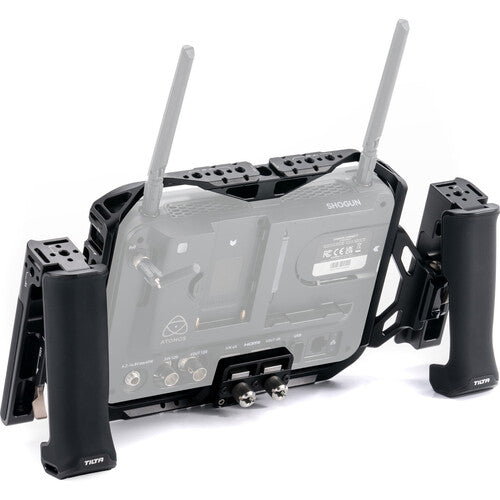 Tilta Monitor Cage Kit for Atomos Shogun Connect/Ultra providing full protection and accessory mounting options.