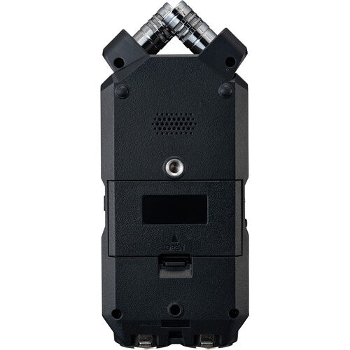 Zoom H4 Essential Portable Audio Recorder with 32-bit float, built-in stereo mics, and XLR/TRS inputs for professional recording.