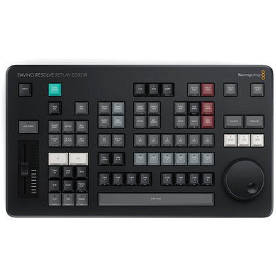 Blackmagic Design DaVinci Resolve Replay Editor for live replay control and multi-camera playback.