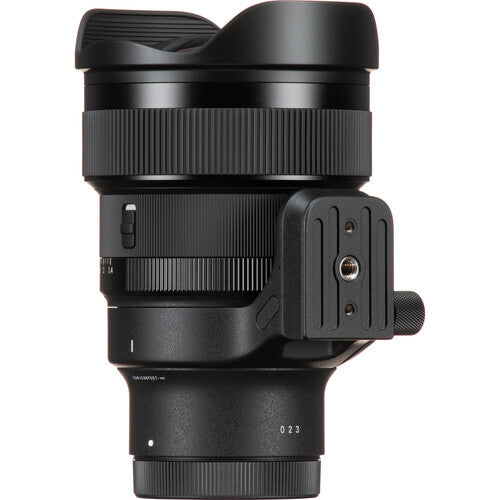 Sigma 14mm f/1.4 DG DN Art ultra-wide-angle prime lens for full-frame mirrorless cameras with bright aperture, advanced optics including FLD and SLD elements, dust and splashproof construction, and tripod socket for stability during astrophotography.