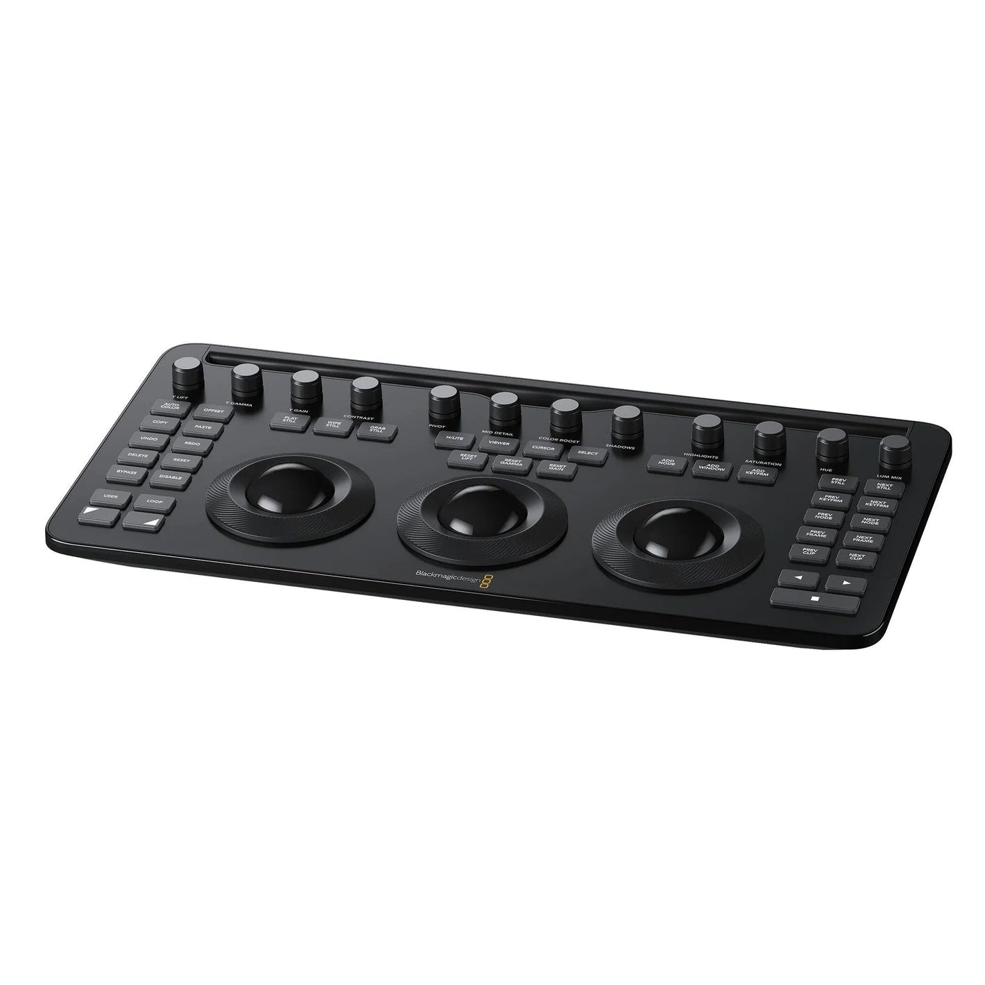 Blackmagic Design DaVinci Resolve Micro Colour Panel for precise colour grading control.
