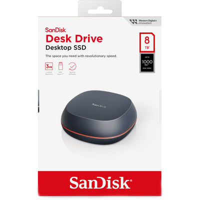 SanDisk Desk Drive SSD – external solid-state drive with USB-C connectivity for fast storage and creative workflows.