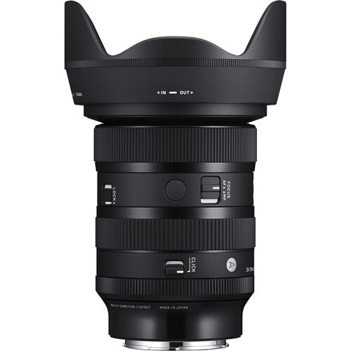 Sigma 24-70mm f/2.8 DG DN Art standard zoom lens for full-frame mirrorless cameras featuring fast aperture, advanced optics with FLD and SLD elements, dust and splash resistance, and fast linear motor autofocus.