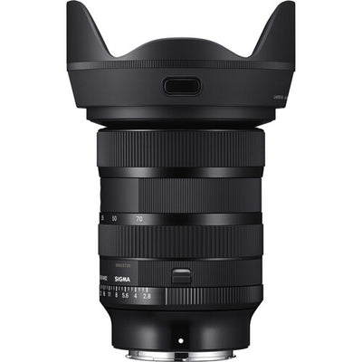 Sigma 24-70mm f/2.8 DG DN Art standard zoom lens for full-frame mirrorless cameras featuring fast aperture, advanced optics with FLD and SLD elements, dust and splash resistance, and fast linear motor autofocus.