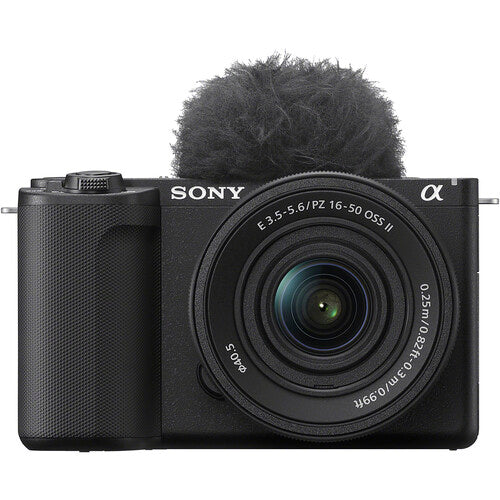 Sony ZV-E10 Mirrorless Camera Kit with 16-50mm and 55-210mm lenses, ideal for vlogging and hybrid content creation.