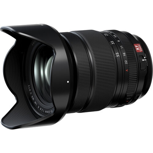 FUJIFILM XF 16-55mm f/2.8 R LM WR II professional standard zoom lens with fast autofocus and weather sealing for X-Series cameras.