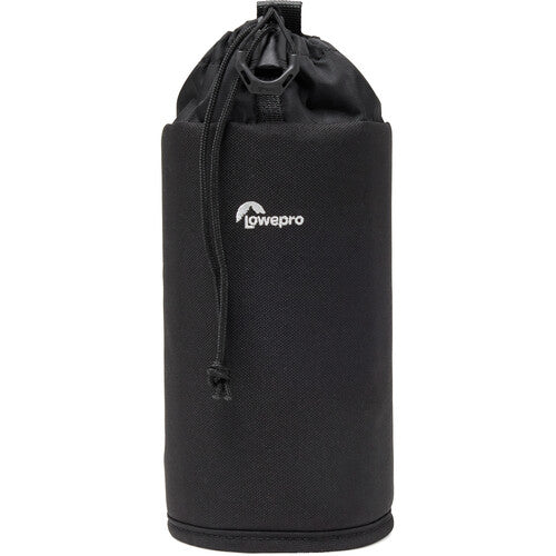 Lowepro ProTactic Bottle Pouch III with SlipLock attachment and drawstring closure for water bottles or small accessories.