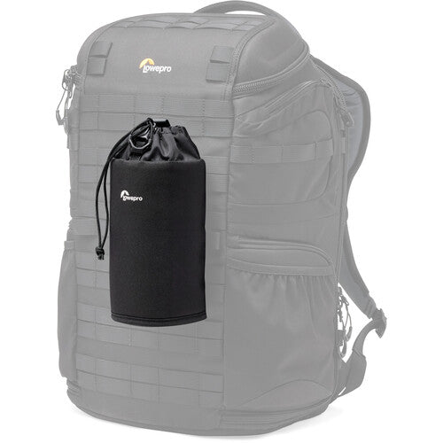 Lowepro ProTactic Bottle Pouch III with SlipLock attachment and drawstring closure for water bottles or small accessories.
