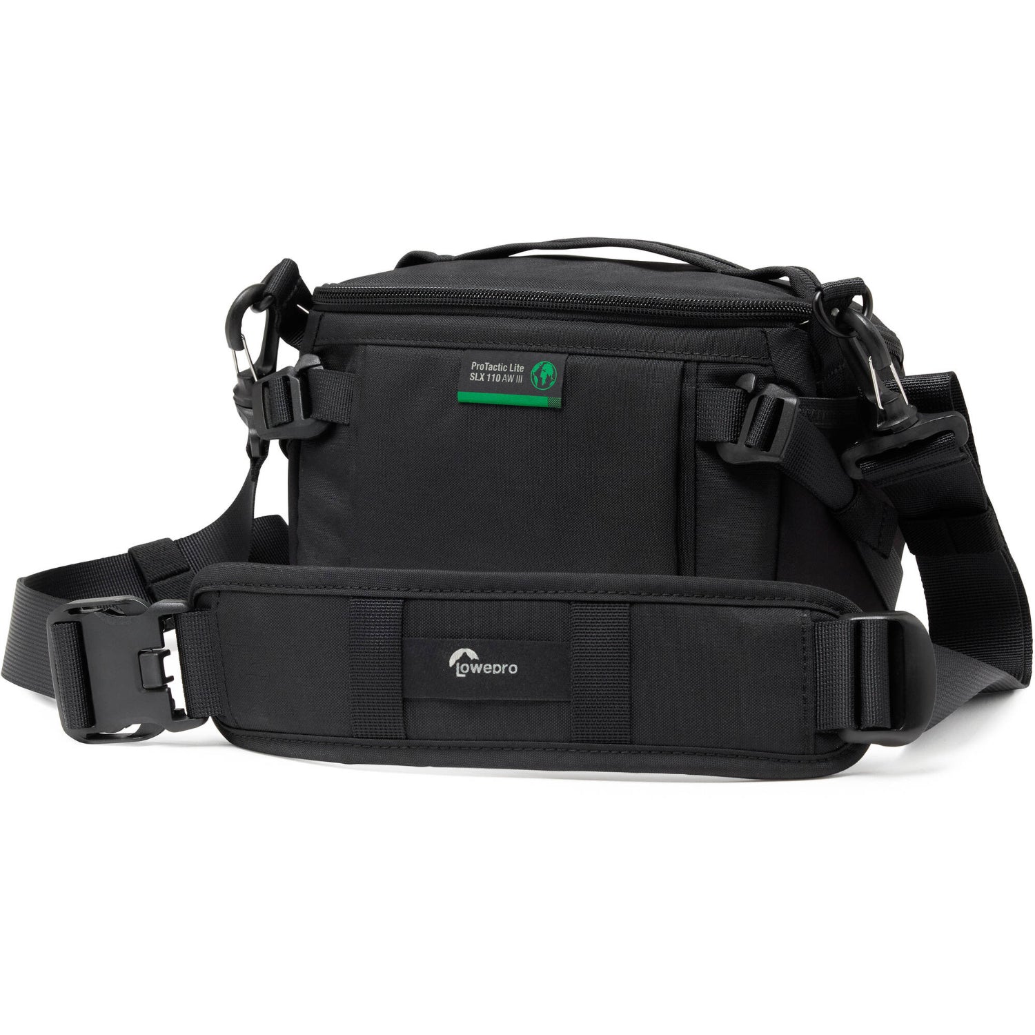 Lowepro ProTactic Lite SLX 110 AW III is a rugged 4L sling bag for mirrorless cameras with 24-70mm lens, offering easy carry and quick gear access.