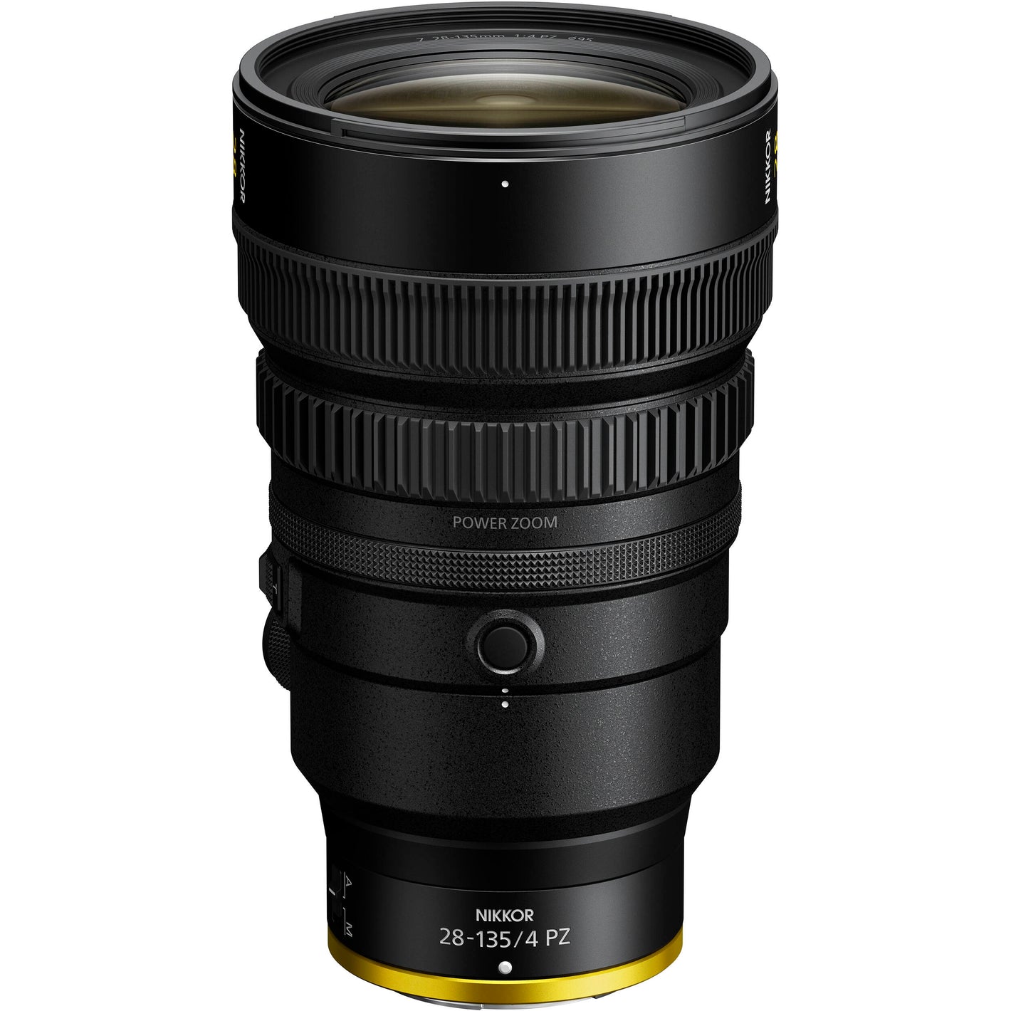Nikon camera lens on a white background