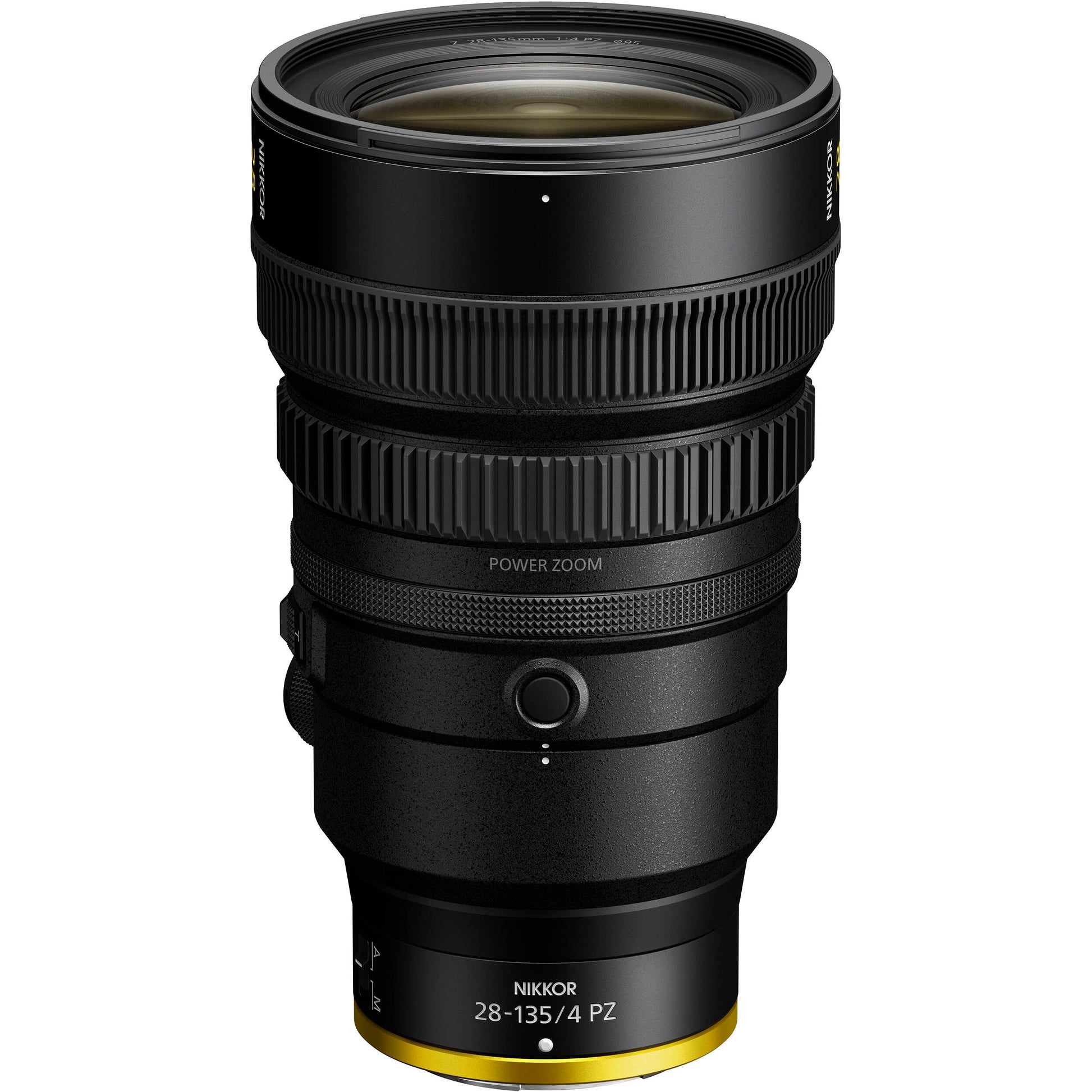 Nikon camera lens on a white background