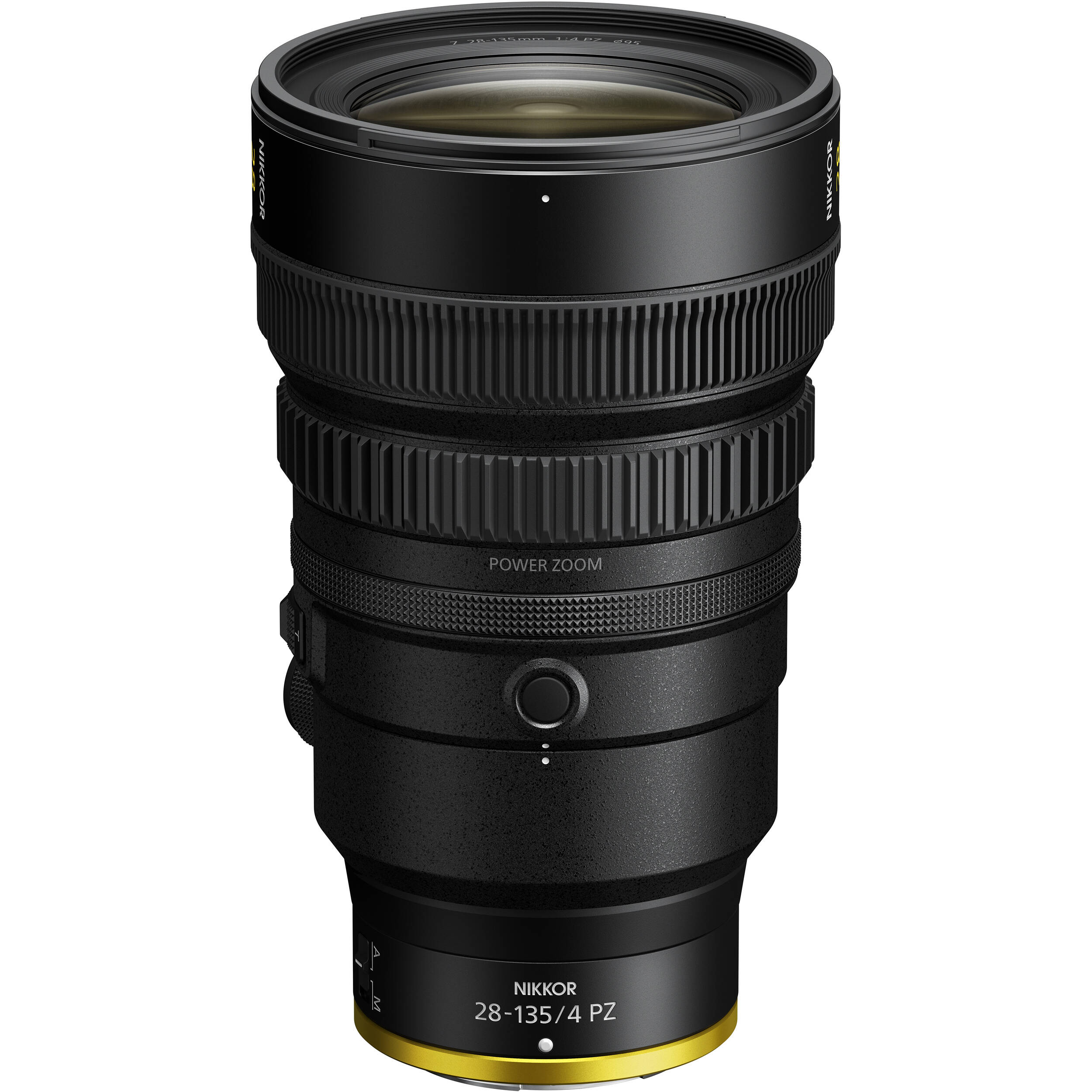 Nikon camera lens on a white background
