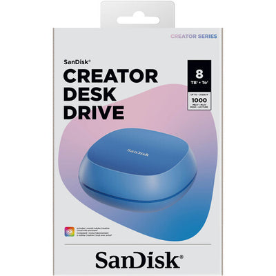 SanDisk Creator Desk Drive 8TB – high-capacity USB-C desktop external drive for creative professionals.
