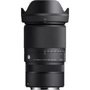 Sigma 16-300mm f/3.5-6.7 DC OS Contemporary mirrorless lens featuring an 18.8x zoom ratio, 24-450mm equivalent focal length, 1:2 macro magnification, high-response linear actuator autofocus, 9 rounded aperture blades, and dust- and splash-resistant construction."