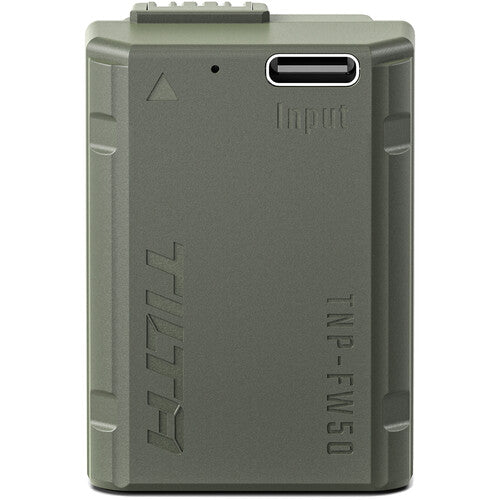 Tilta NP-FW50 USB-C rechargeable battery for Sony cameras.
