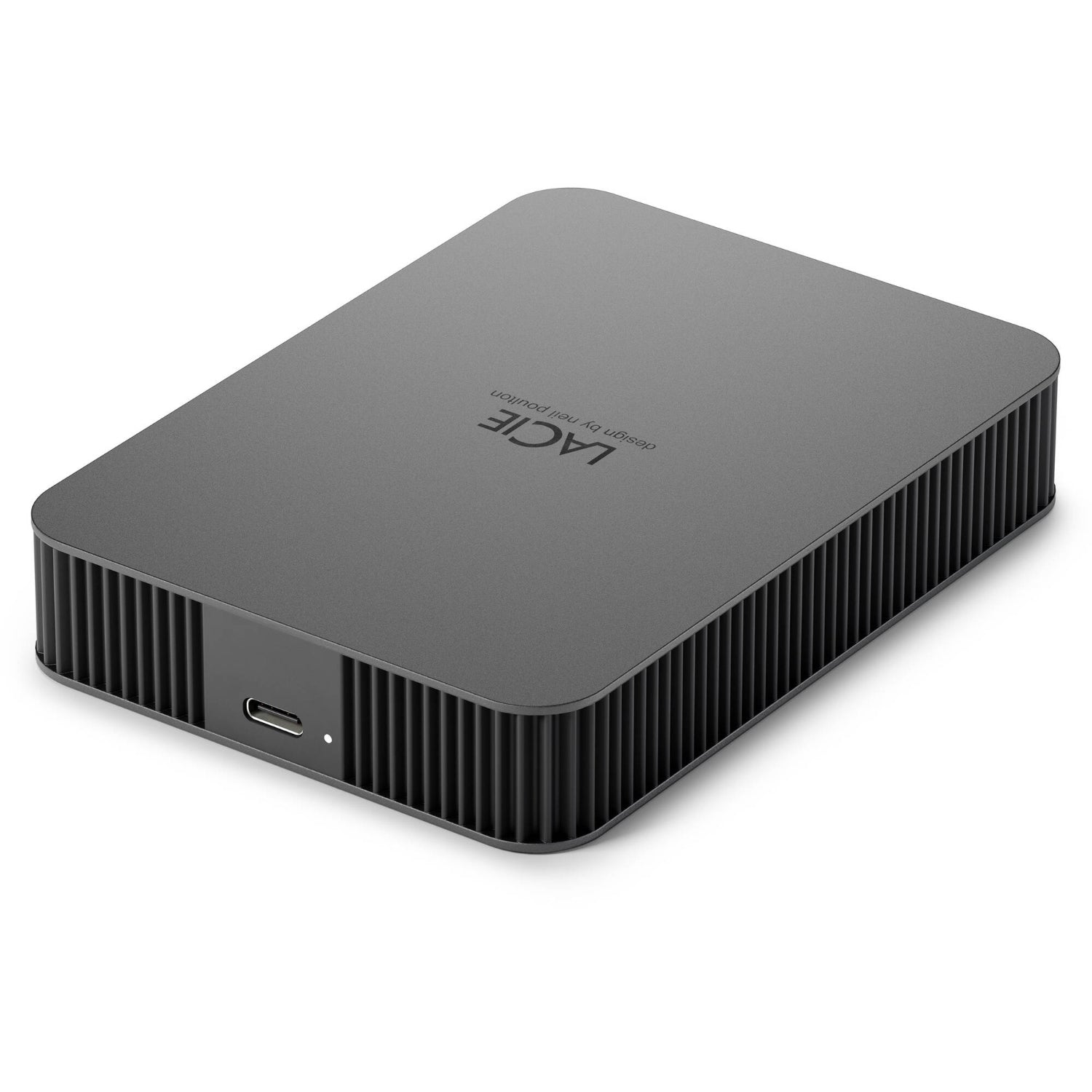 This compact, portable, external hard drive provides a safe space to transfer, store and backup your content while on the go.