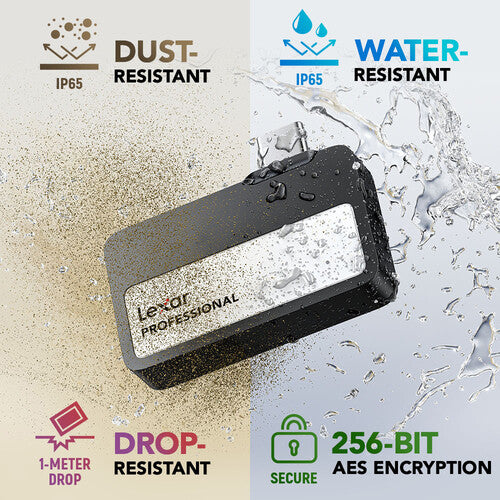 Lexar Professional Portable SSD Go 1TB — high-speed, compact, and durable portable storage drive.