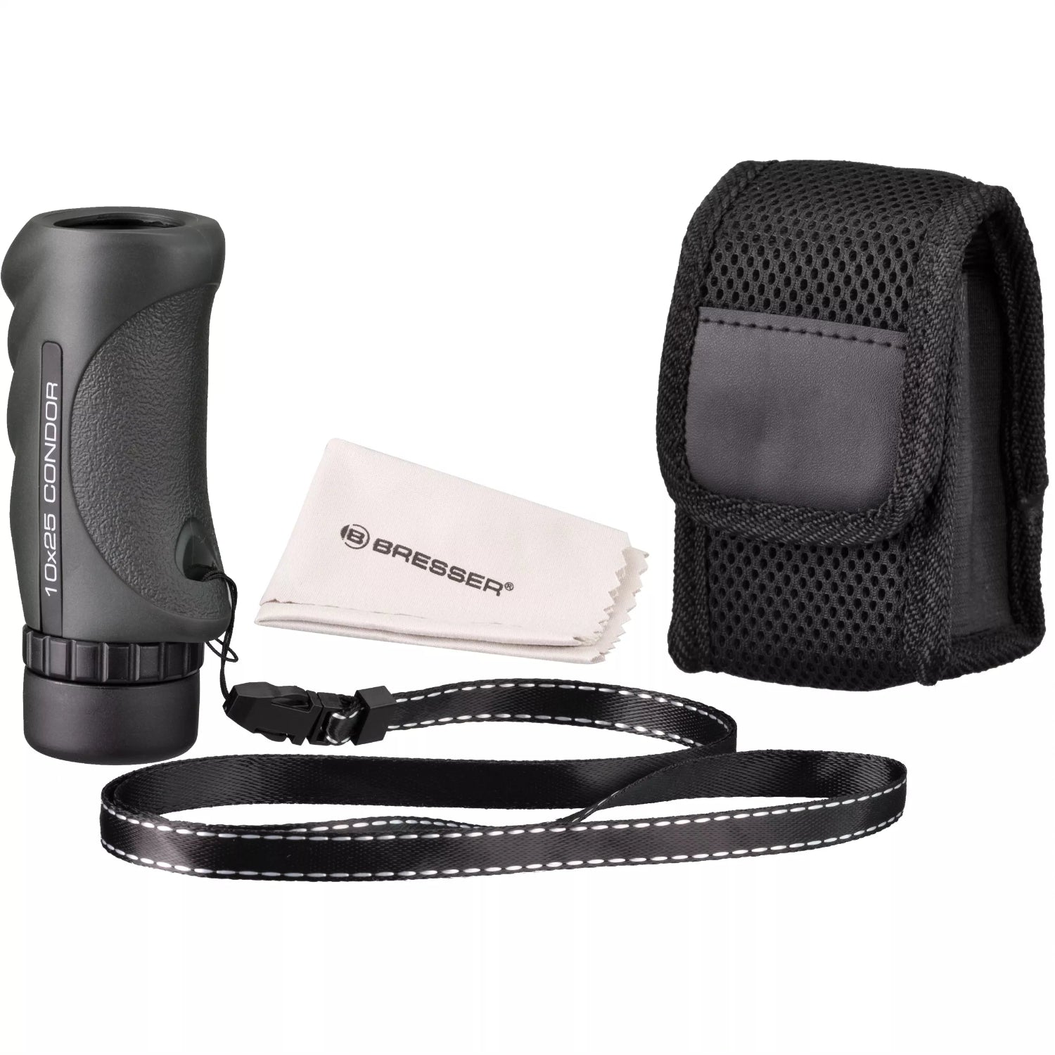 The Bresser Condor 10x25 Monocular combines high optical quality with BaK-4 prisms and fully multi-coated lenses for true-colour images.