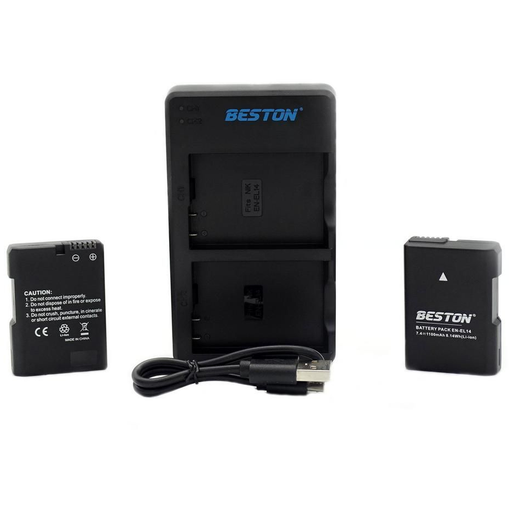 Never miss a photography moment and or let low power ruin your day. Take charge with this EN-EL14 battery and charger for Nikon cameras like D5600 and more.