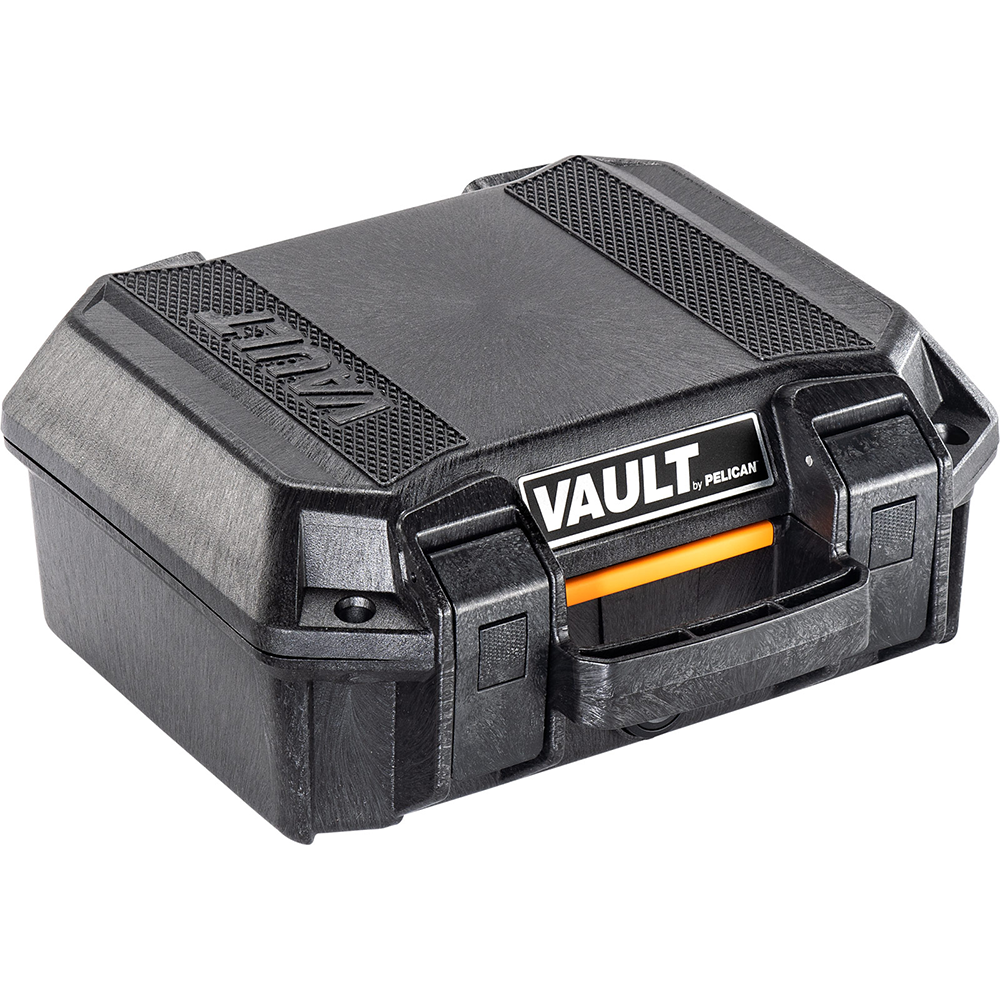 Store, protect and transfer your photography gear with the small Pelican V100 Vault Pistol Case. It is crushproof, dustproof, and weather-resistant.