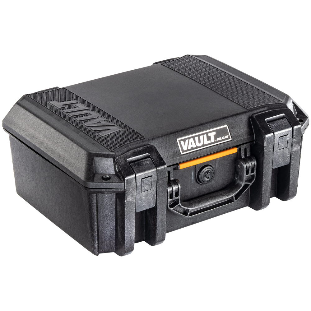 Store, protect and transfer your photography gear with the small Pelican V100 Vault Pistol Case. It is crushproof, dustproof, and weather-resistant.