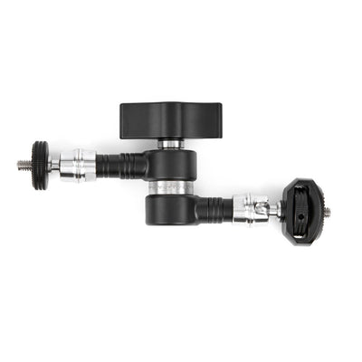 3-Legged-Thing Pivot 150 Magic Arm in Darkness (matte black) with ¼″-20 threaded ball-joint ends and central locking lever.