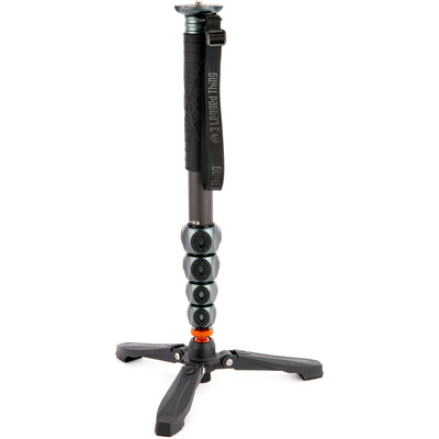 3 Legged Thing Alana Monopod Superkit in grey with carbon fibre build, ball head, and accessories for stable photography and video.