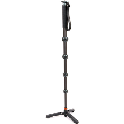 3 Legged Thing Alana Monopod Superkit in grey with carbon fibre build, ball head, and accessories for stable photography and video.