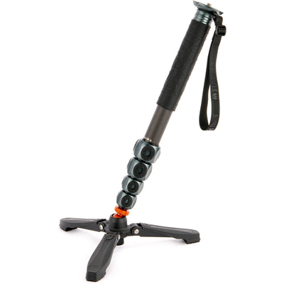 3 Legged Thing Alana Monopod Superkit in grey with carbon fibre build, ball head, and accessories for stable photography and video.