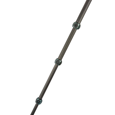 Black metal ladder on a white background