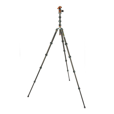 Tripod with camera mount on a white background
