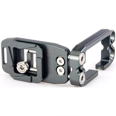 Metal camera accessories on a white background