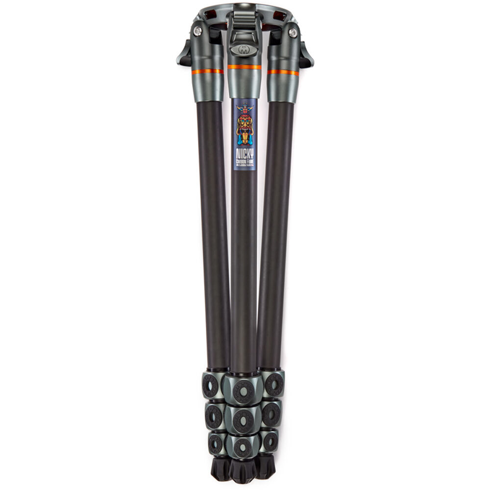 3-Legged Thing Legends Nicky 4-Section Carbon Fiber Hybrid Tripod in metallic slate grey