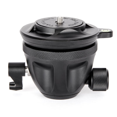 Level your horizon without having to adjust the tripod’s legs, increasing accuracy for photographers. Offers improved compatibility with heads and clamps.