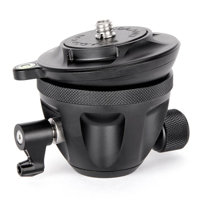 Level your horizon without having to adjust the tripod’s legs, increasing accuracy for photographers. Offers improved compatibility with heads and clamps.