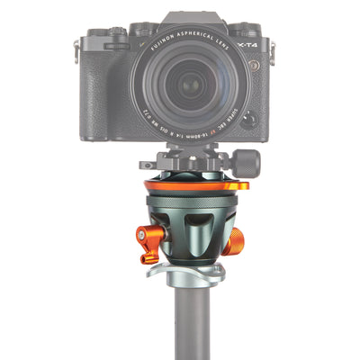 This photography tool levels the horizon without having to adjust a tripod’s legs. Features a 360 panning base, rotating bubble level and a raised platform.