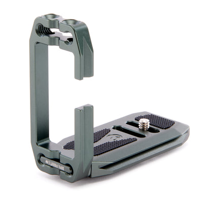Camera accessory with a gray finish on a white background