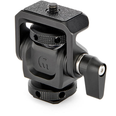 The Monty 1 Mighty Mini Cold Shoe provides a secure ultra-compact pan and tilt solution to position cameras monitors microphones and LED lights precisely.