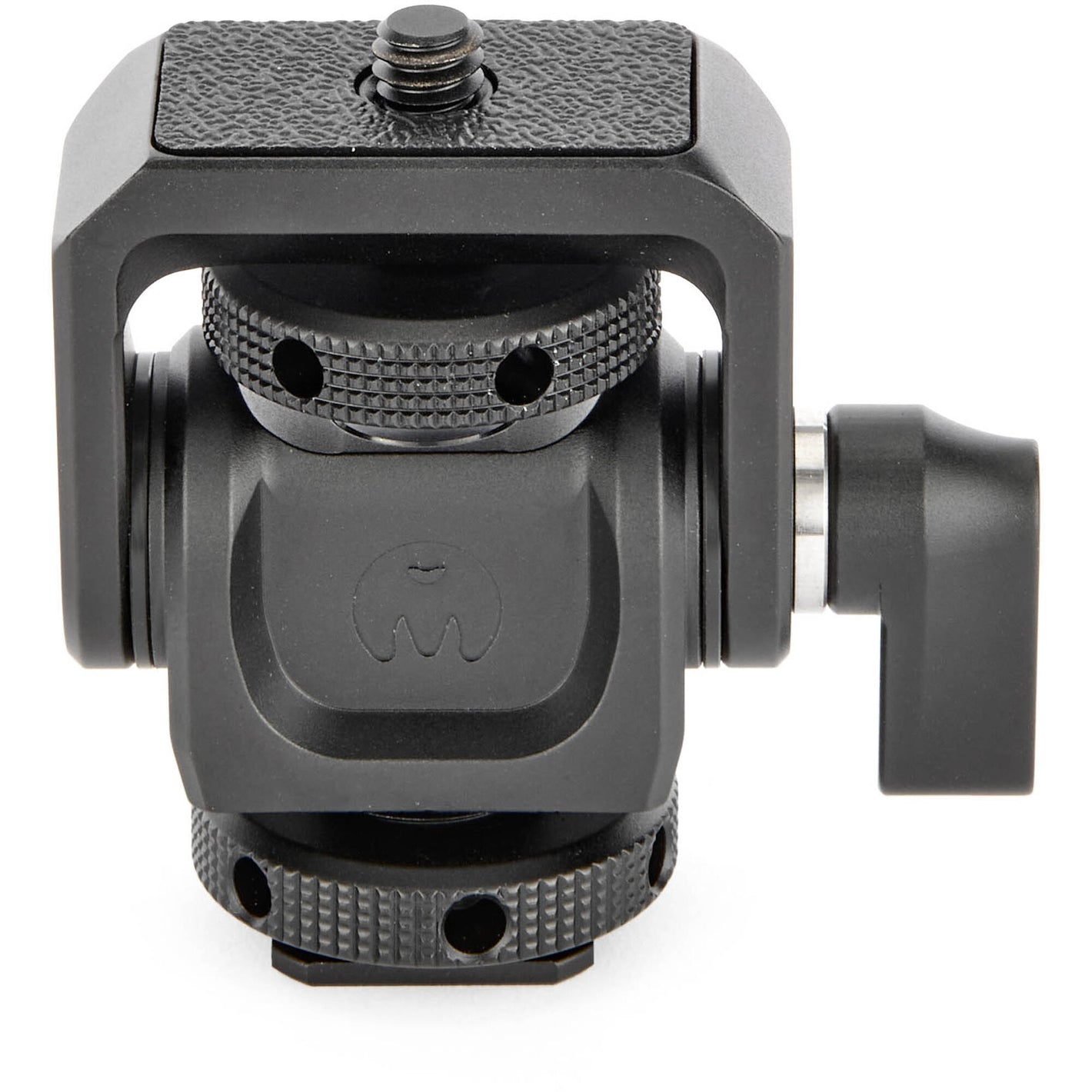 The Monty 1 Mighty Mini Cold Shoe provides a secure ultra-compact pan and tilt solution to position cameras monitors microphones and LED lights precisely.