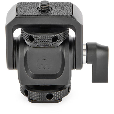 The Monty 1 Mighty Mini Cold Shoe provides a secure ultra-compact pan and tilt solution to position cameras monitors microphones and LED lights precisely.
