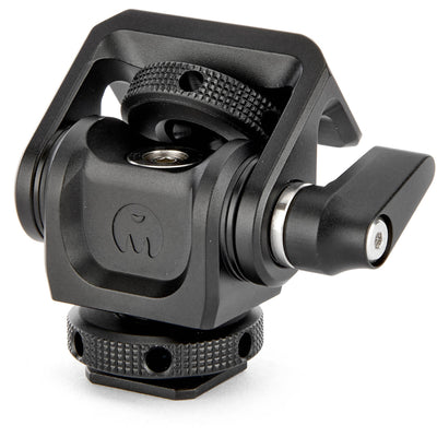 The Monty 1 Mighty Mini Cold Shoe provides a secure ultra-compact pan and tilt solution to position cameras monitors microphones and LED lights precisely.