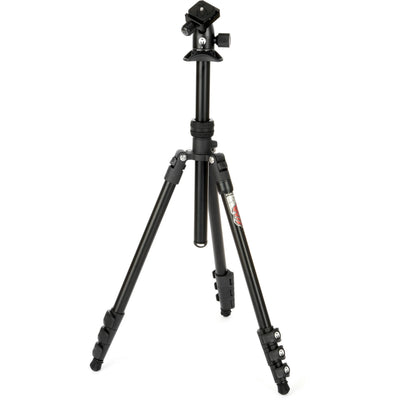3 Legged Thing Punks Patti 2.0 Flip Lock Tripod in matte black – magnesium alloy, 4-section legs with flip locks, AirHed Mini ball head, 10 kg load capacity, reversible center column, converts to monopod.