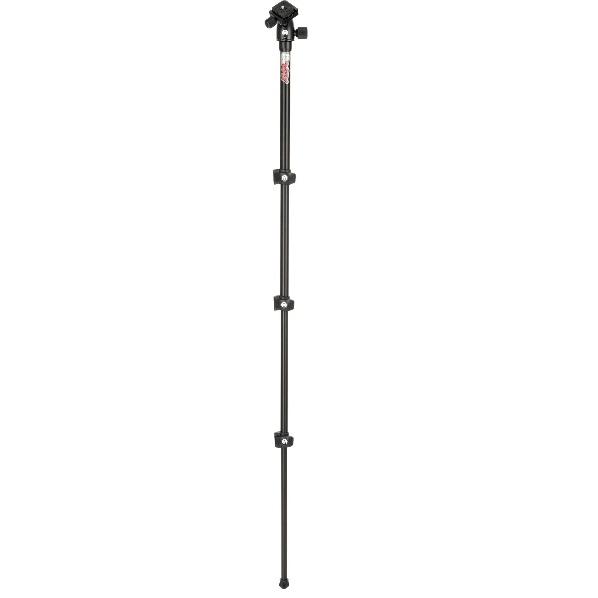 3 Legged Thing Punks Patti 2.0 Flip Lock Tripod in matte black – magnesium alloy, 4-section legs with flip locks, AirHed Mini ball head, 10 kg load capacity, reversible center column, converts to monopod.