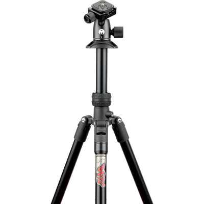 3 Legged Thing Punks Patti 2.0 Flip Lock Tripod in matte black – magnesium alloy, 4-section legs with flip locks, AirHed Mini ball head, 10 kg load capacity, reversible center column, converts to monopod.