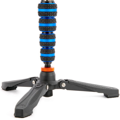 3 Legged Thing Taylor Monopod Superkit (Blue) with detachable stabiliser for professional photo and video setups.