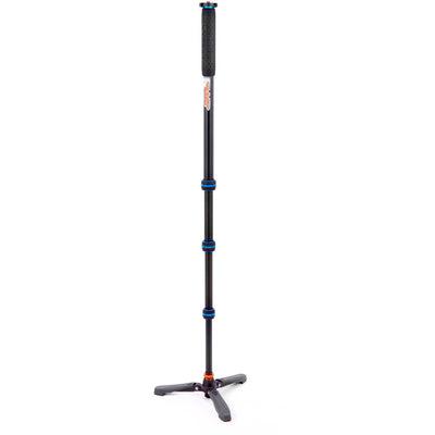 3 Legged Thing Trent Monopod Superkit in blue with interchangeable tripod footwear for professional stability.