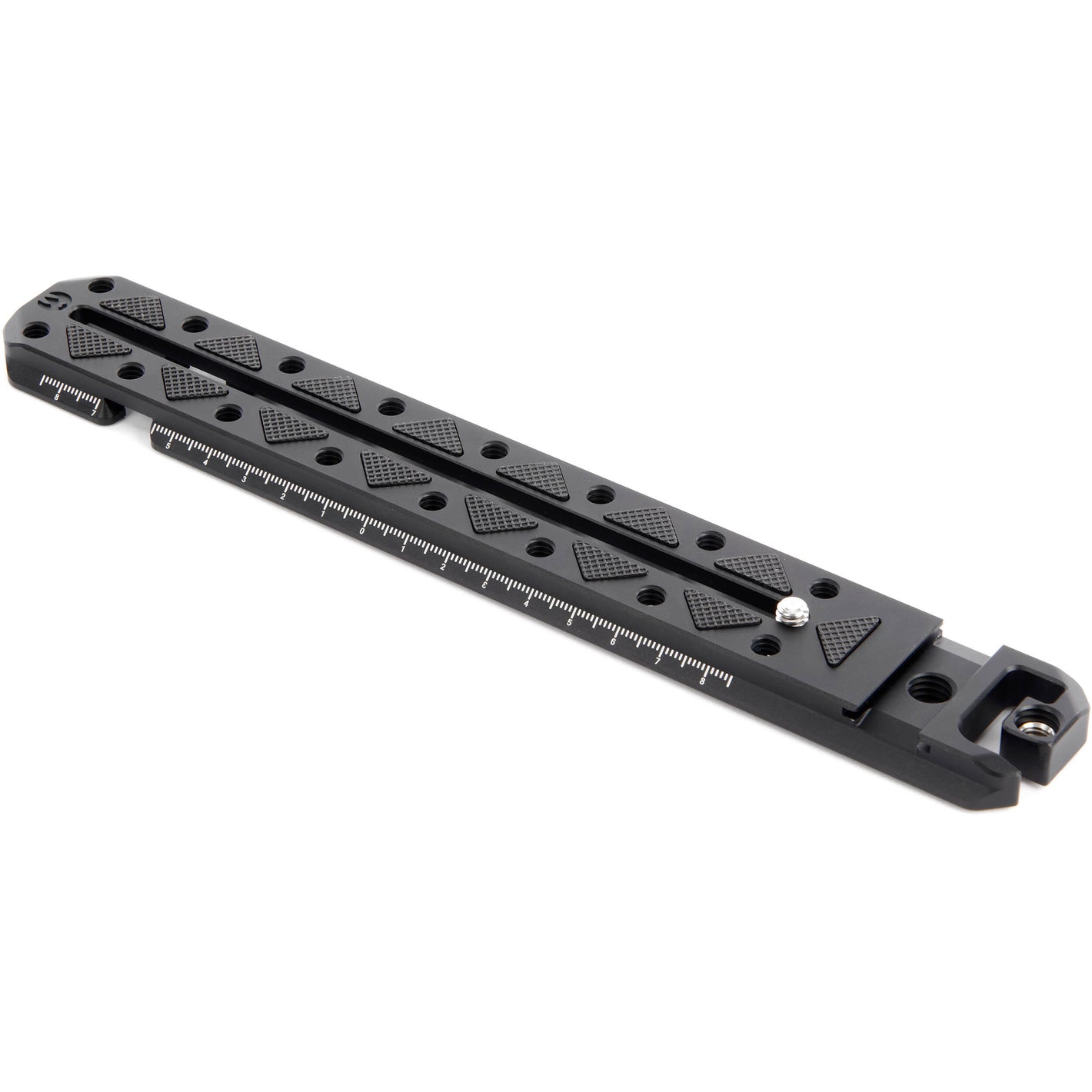 3 Legged Thing 250mm Ultra Plate in darkness finish with multiple mounting points for cameras and accessories.