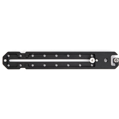 3 Legged Thing 250mm Ultra Plate in darkness finish with multiple mounting points for cameras and accessories.