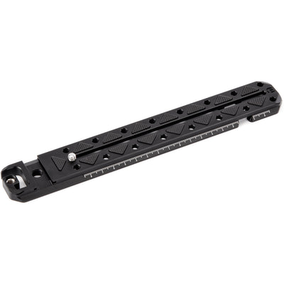 3 Legged Thing 250mm Ultra Plate in darkness finish with multiple mounting points for cameras and accessories.